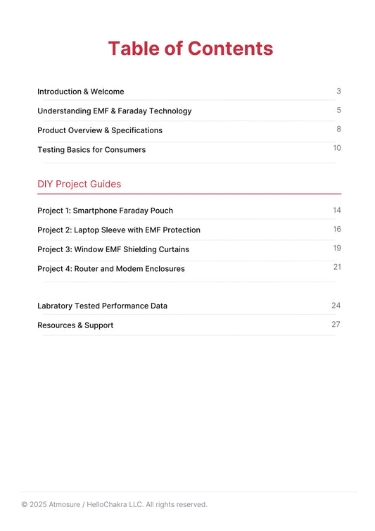Atmosure's Faraday Fabric Guide - Second Edition