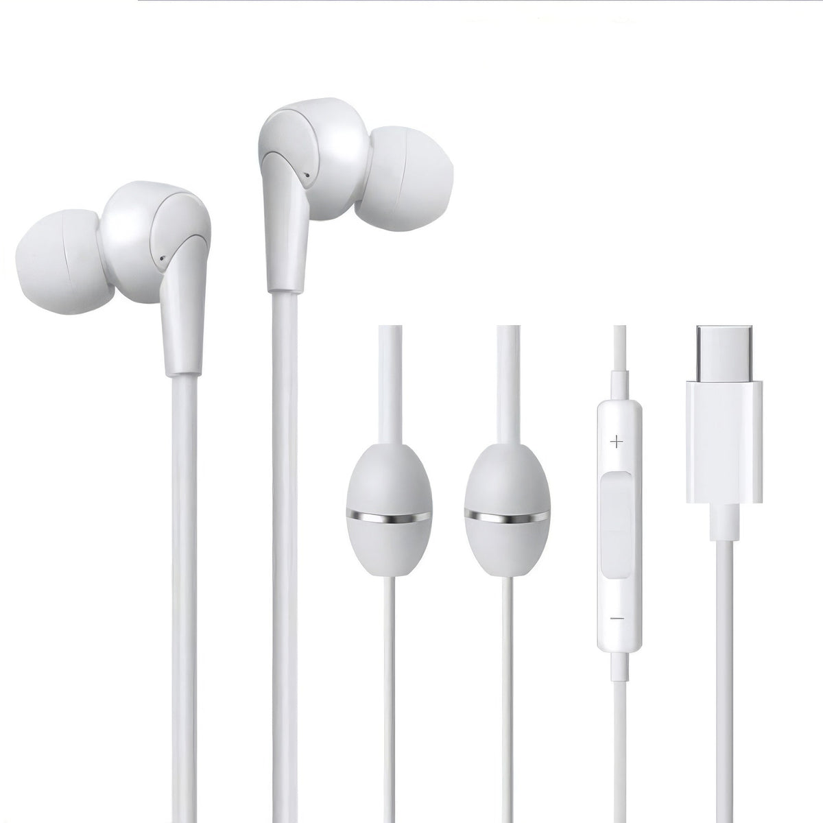 Current Atmosure USB-C earpieces, speaker housings, controller and connector