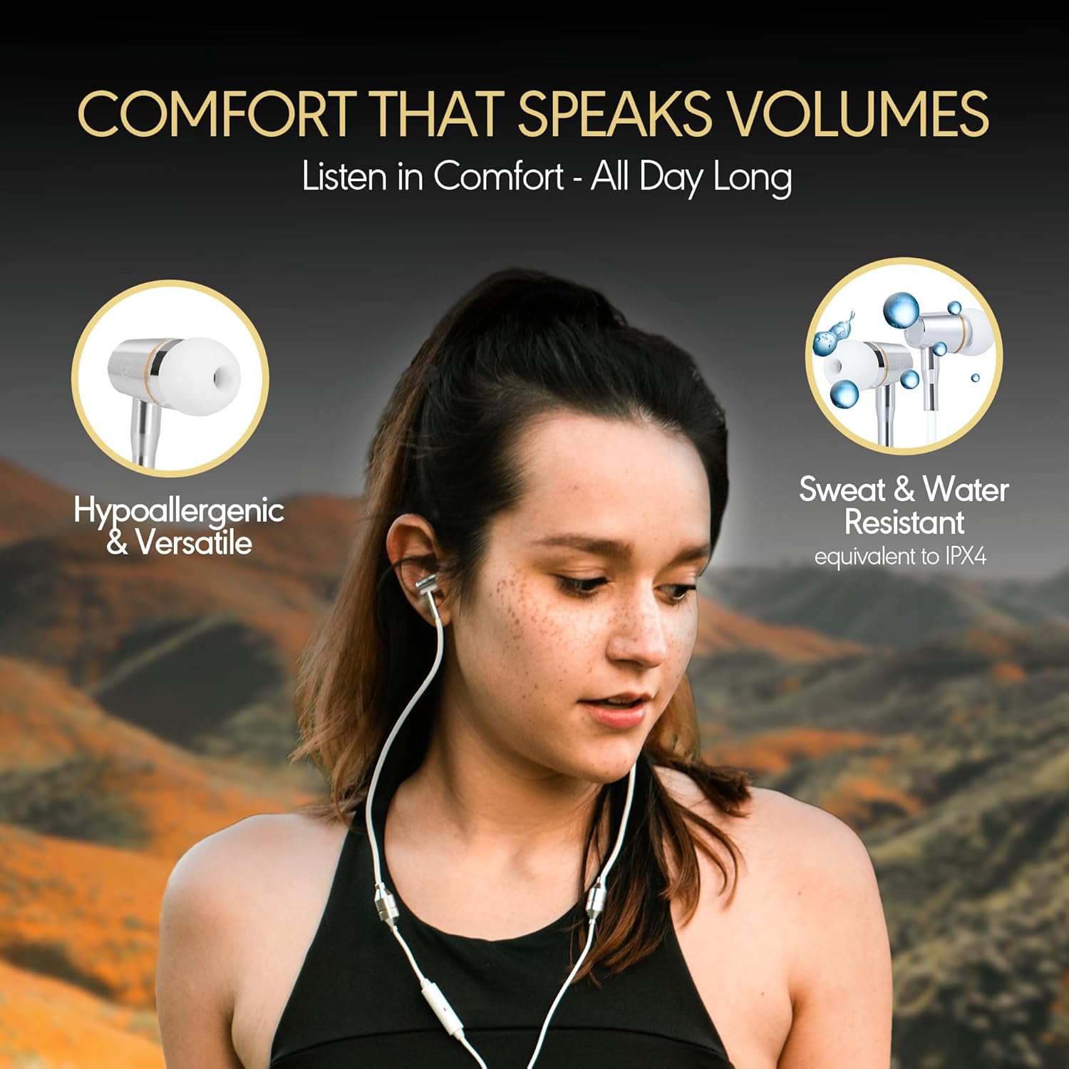 Anti-Radiation Air Tube Headphones with Carry Case — 99% EMF Reduction