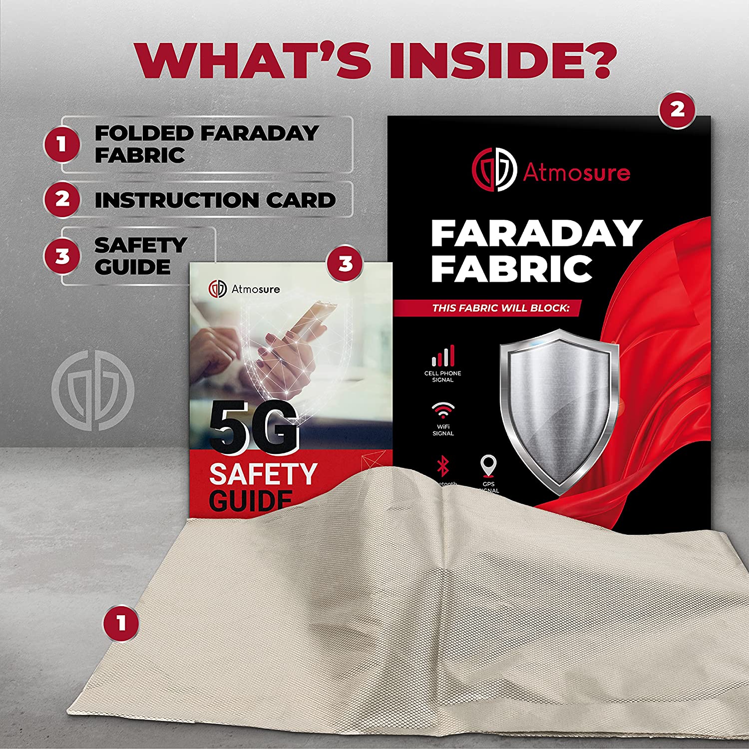 Faraday Fabric (44 x 36) — RF, EMI, & RFID Shielding for 99% EMF Pro –  Atmosure