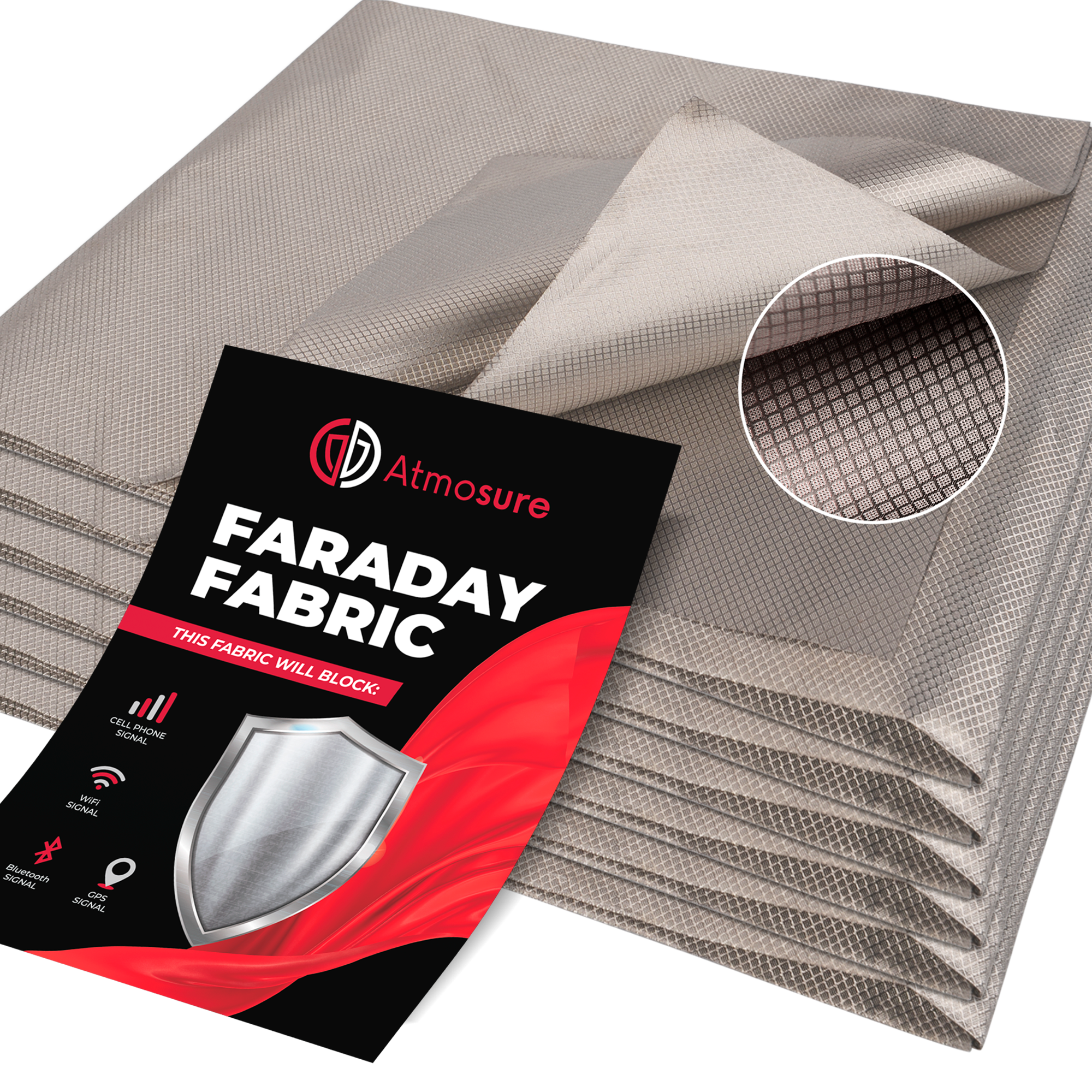 Emf Protection Fabric, 43''x39'' Faraday Fabric Emf Protection