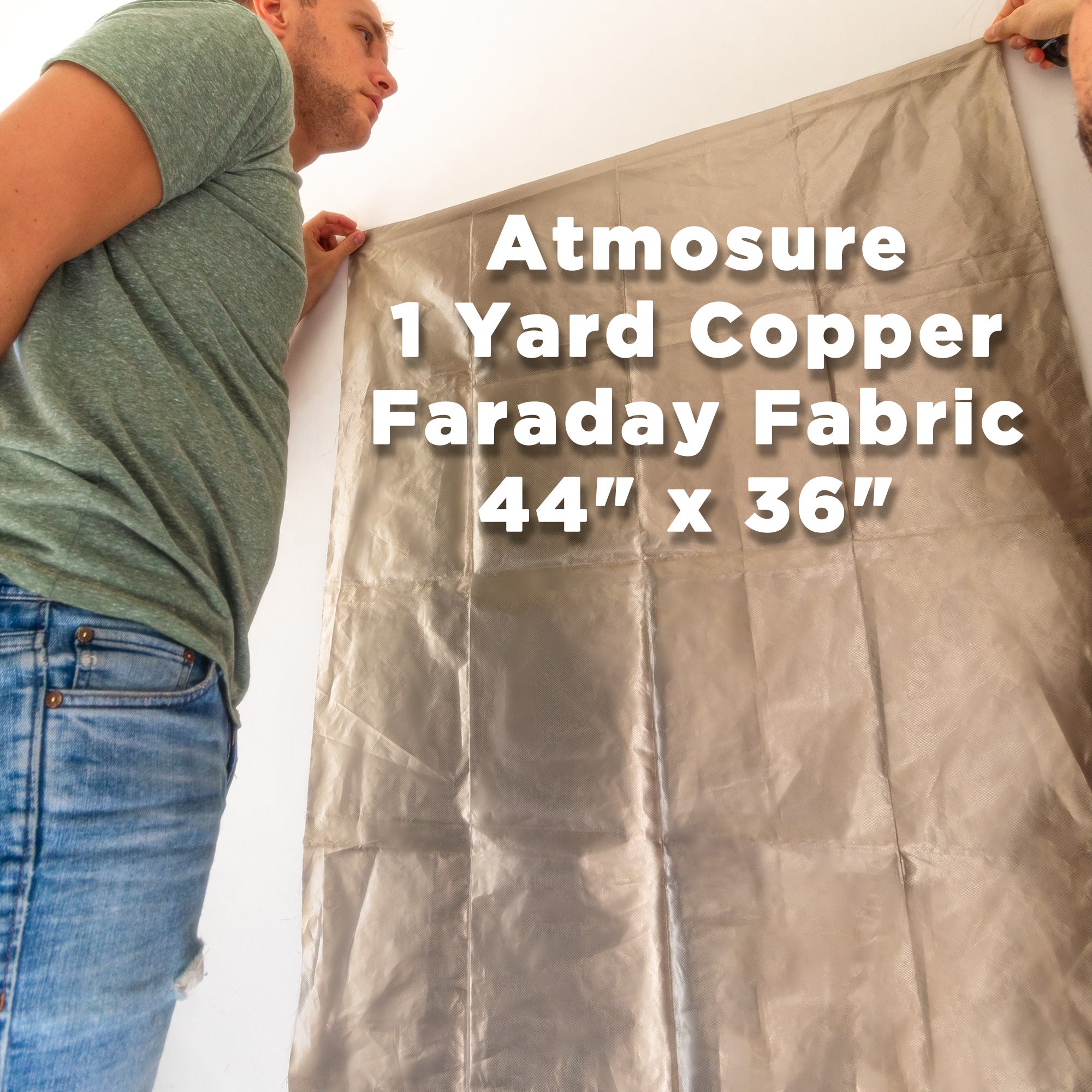 EMF Protection Fabric EMI RF & RFID Shielding Copper Fabric 40x43 inch Faraday  Fabric Shielding Rating from 10khz to 30Ghz 