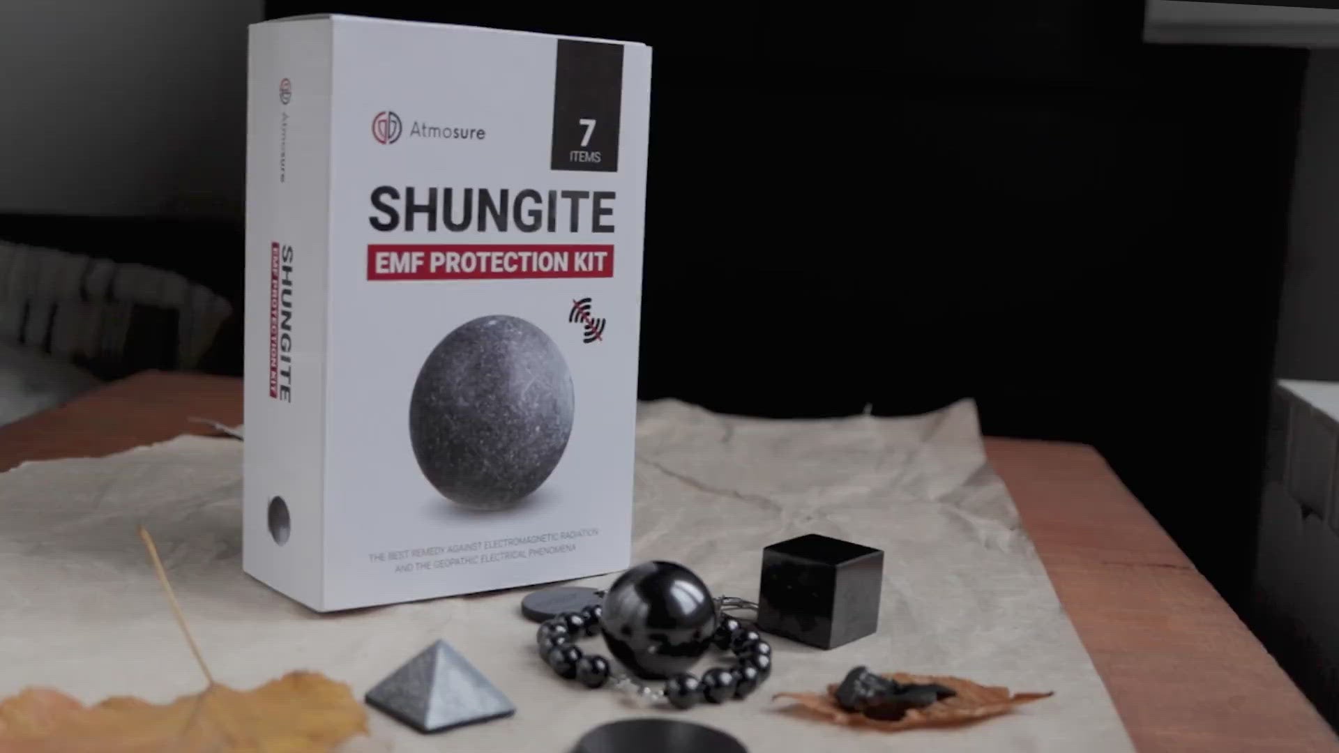 Pure Shungite Kit for EMF Protection (7-Piece Set)